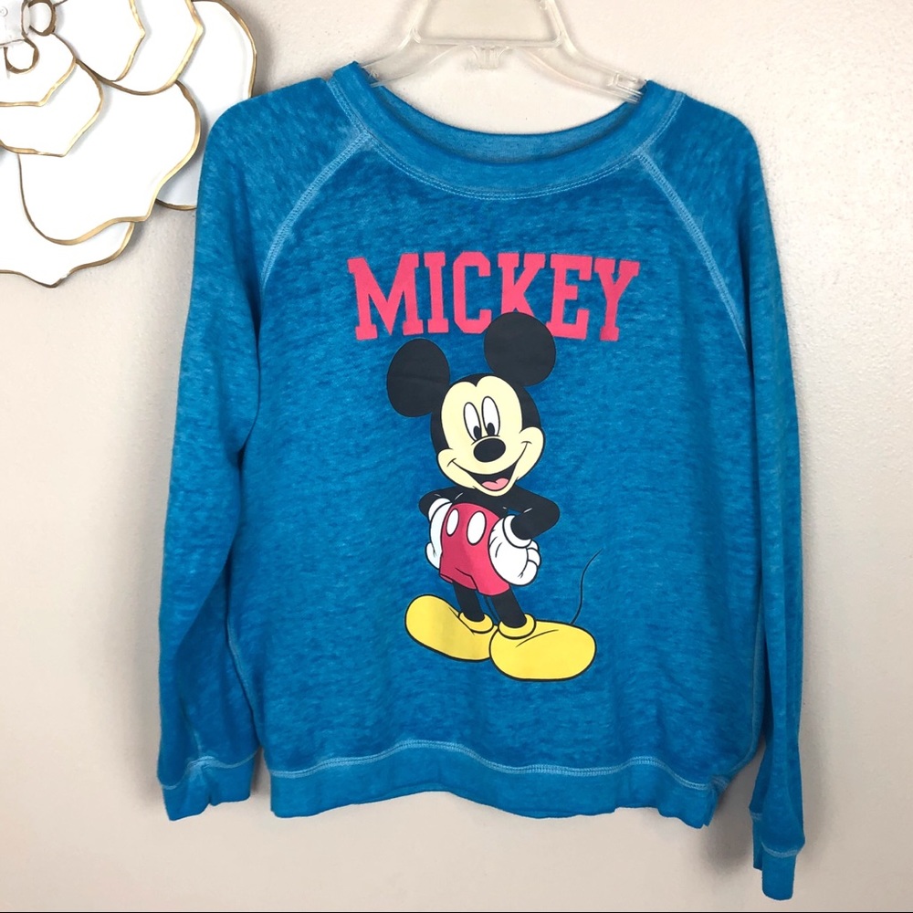 Disney Mickey sweatshirt pullover vintage style blue